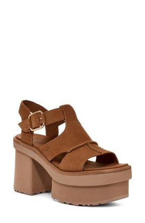 UGG New Heights Platform Sandal in Chestnut at Nordstrom Rack, Size 9.5