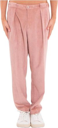 BRIGLIA 1949 Portobello Velvet Pants - Heren - Straight fit broeken - Roze - XS - Broeken