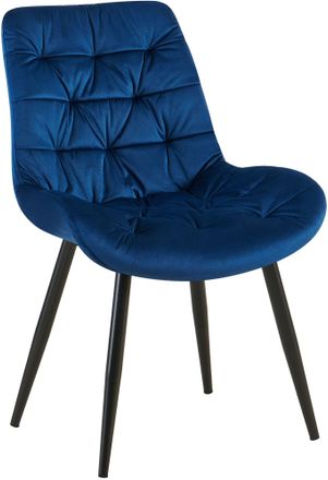 Clp Silla De Comedor De Terciopelo Rossford Azul Oscuro
