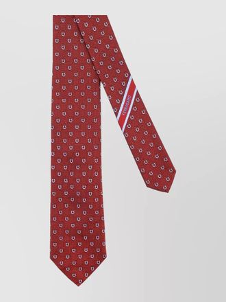 Ferragamo slim width patterned bow tie standard length