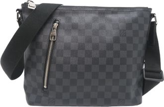 Louis Vuitton Damier Graphite Black Damier Graphite Shoulder Bag (Pre-Owned)