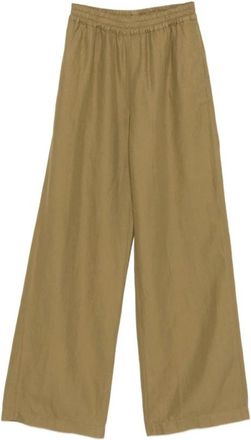 Aspesi Wijde broek - Dames - Wijde Broeken - Beige - M - Broeken
