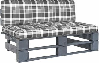 vidaXL Otomana De Jard&iacute;n De Palets Madera De Pino Impregnada Gris Vidaxl