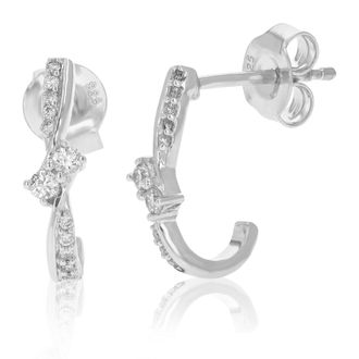 Vir Jewels 1/6 cttw Lab Grown Diamond Dangle Earrings in Sterling Silver With Push Backs For Women