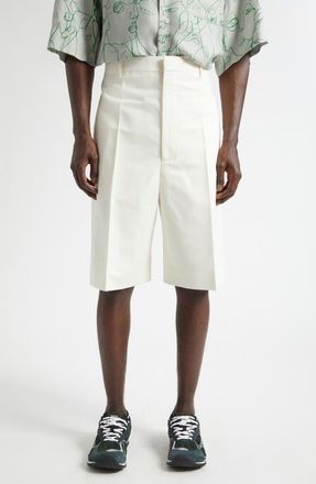 Bottega Veneta Cotton & Silk Crinkled Toile Shorts in 9107 Parchment at Nordstrom, Size 30 Us