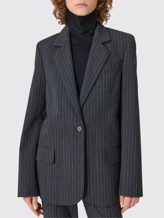 Iro Blazer monopetto gessato in lana vergine con rever a lancia