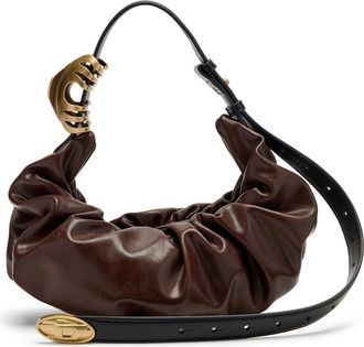 Diesel Grab-D-Small Scrunched Hobo Bag in Chocolate at Nordstrom