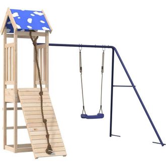 vidaXL Parque Infantil De Exterior De Madera Maciza De Pino Vidaxl