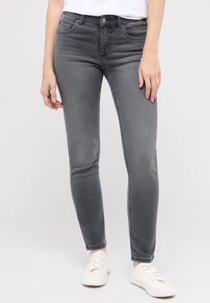 Angels Slim-fit-Jeans ANGELS Cici, Damen, Gr. 34, L&auml;nge 28, grau (grau used), Denim/Jeans, Obermaterial: 93% Baumwolle, 5% Polyester, 2% Elasthan, slim fit, 
