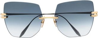 Dita Eyewear Embra Dts 155 Zonnebril - Dames - Zonnebrillen - Geel - 58 MM - Nylon - Accessoires