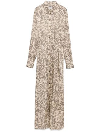 Golden Goose Maxi-jurk met print - Beige