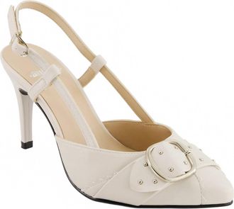 Andrea Womens Slingback Stilettos In Ivory