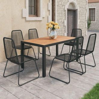 vidaXL Furniture Limited - Set De Comedor De Jard&iacute;n De 7 Piezas Pvc