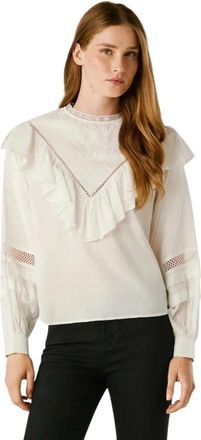 Pepe Jeans London Noe Blouse - Dames - Blouses - Beige - L - Katoen - Overhemden