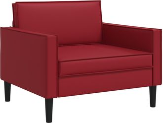 vidaXL Sill&oacute;n Xl Burdeos Cuero Sint&eacute;tico Vidaxl