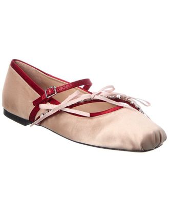 Jimmy Choo London Loli Satin Ballerina Flat