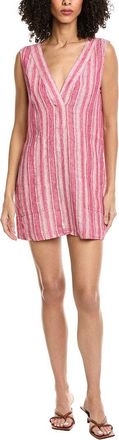 Faherty Azure Linen-Blend Dress