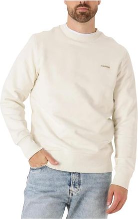Calvin Klein Elegant Crew Neck Sweater - Heren - Sweatshirts - Beige - 2XL - Hoodies & sweatvesten