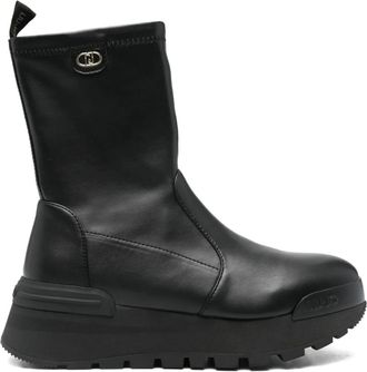 Liu Jo sock-style platform boots - women - Polyurethane/Synthetic Rubber/Polyester/Polyurethane - 36 - Black