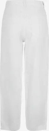 Pinko Womens Trousers Egg Cotton Blend White Lyocell