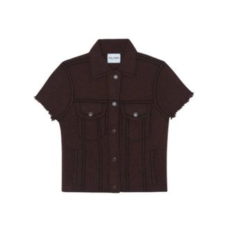 Kujten Chaqueta Trucker de Cachemira - Jackets - Mujer - Marr&oacute;n - L