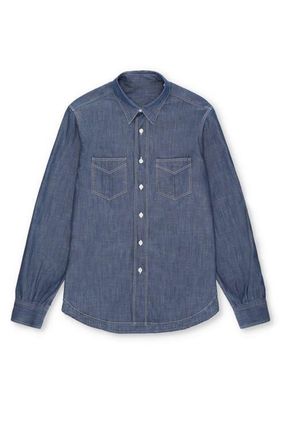 Fortela Osumi Chambray Shirt in Indigo Rinse at Nordstrom, Size Xx-Large Eu
