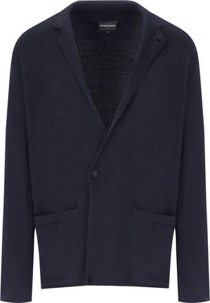 Emporio Armani Navy Blue Knitted Jacket