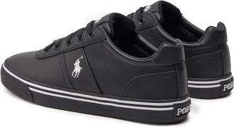 Polo Ralph Lauren Mens Hanford Logo Sneakers Black Shoes >