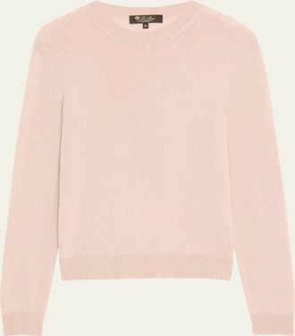 Loro Piana Fobello Crewneck Baby Cashmere Top