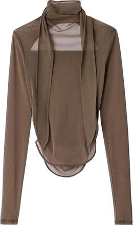 Christophe Lemaire Tops, Dames, Bruin, S, Ballerina Sjaaltoop