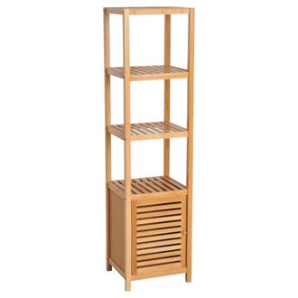 HOMCOM Estanter&iacute;a bamb&uacute; ba&ntilde;o 33x36.5x140 cm bamb&uacute; natural