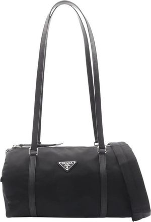 Prada Pre-owned Prada Saffiano Trimmed Tessuto Satchel Ladies I04H16OC4Q2HOTR1