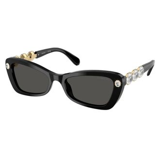 Swarovski Sunglasses, female, Black, Size: 54 MM Dark Frame Sunglasses Sk6033