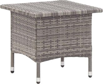 vidaXL vidaXL Tavolino da T&egrave; Grigio 50x50x47 cm in Polyrattan