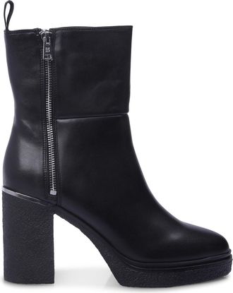 DKNY Womens Talley Platform Boots in Black Leather - Size UK 4.5