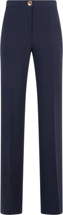 Moschino Rechte broek - Dames - Straight fit broeken - Blauw - S - Polyester - Broeken