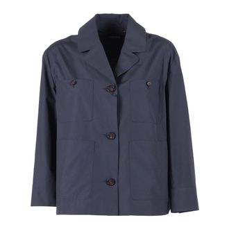 Max Mara Light Jackets, female, Blue, Size: XS Camicia Renata