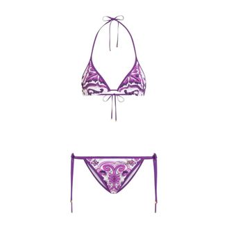 Dolce & Gabbana Bikinis, female, Purple, Size: M Purple Sea Clothing Set