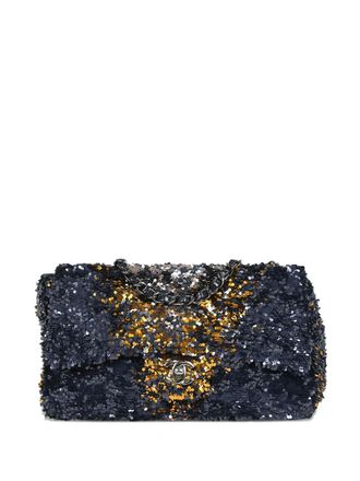 Chanel 2018-2019 sequin-embellishment shoulder bag - women - Recycled Sequins - One Size - Blue