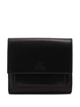 Gucci 1990-2000s leather wallet - unisex - Leather/Leather - One Size - Black