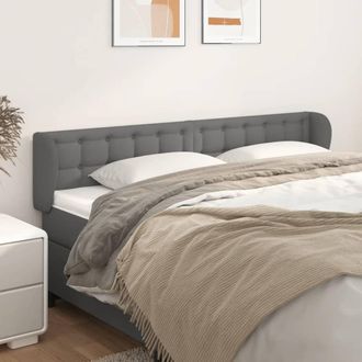 vidaXL Cabecero De Cuero Sint&eacute;tico Gris 163x23x78/88 Cm Vidaxl
