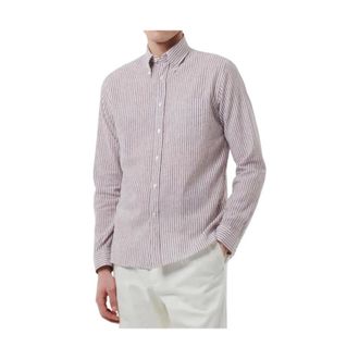 Xacus Gestreept Linnen Overhemd Tailor Fit - Heren - Casual Overhemden - Veelkleurig - 2XL - Linnen - Overhemden