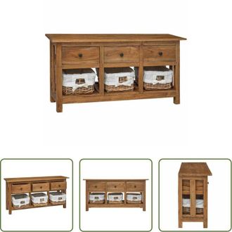 vidaXL vidaXL Credenza vintage - Credenza in Legno Massello di Mogano 100x30x50 cm