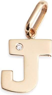 Anzie Love Letter Diamond Initial Charm in Yellow Gold at Nordstrom, Size One Size Oz