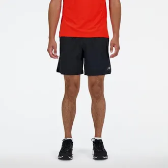 New Balance Uomo RC Short 7 in Nero/Grigio, Politessuto, Taglia 2XL
