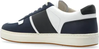 Hogan Mens H-Stripes Logo Sneaker Navy Leather