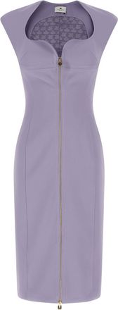 Elisabetta Franchi Purple Heart-shaped neckline dress