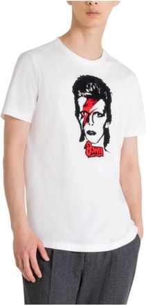 Antony Morato T-Shirts, male, White, Size: L David Bowie T-shirt