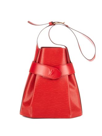 Louis Vuitton embossed leather shoulder bag - Red