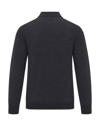 Ballantyne Fine-Knit Wool Polo - Charcoal